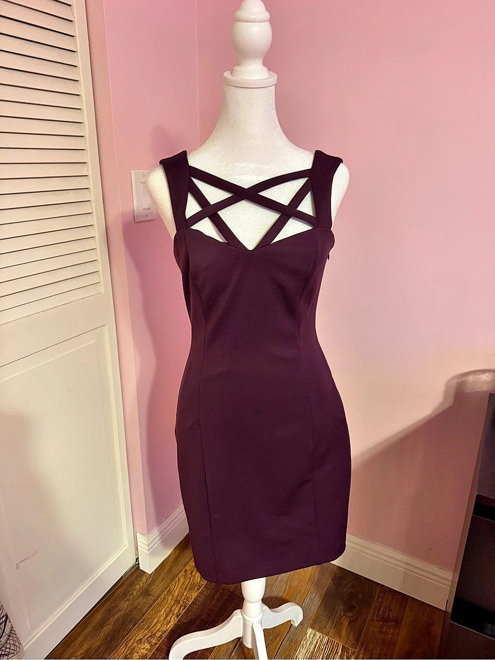 Guess Strappy Mini Dress in Purple Like New